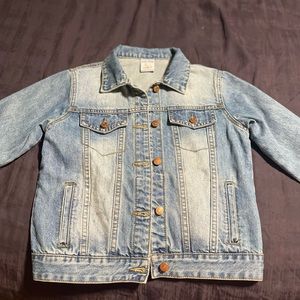 Kids Size 6 “Little Miss Flower Girl” Denim Jacket.